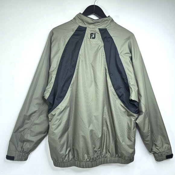 Footjoy Dryjoys Tour Collection Green Windbreaker 1/4 Zip Pullover Jacket Golf - Picture 7 of 12